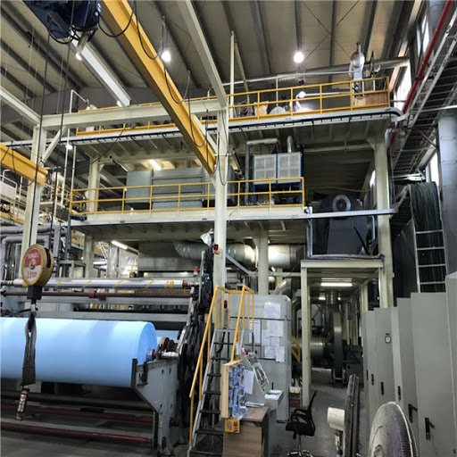 spunbond machine with blue color fabric