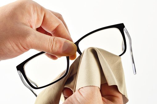 cleaning glasses