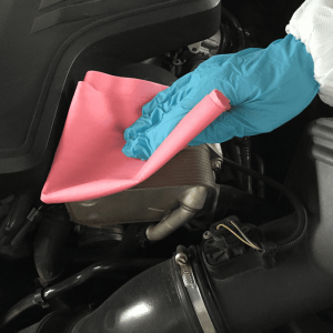 red industrial hexagonal wipe
