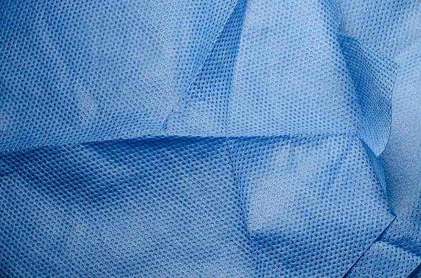 blue medical nonwoven fabric cloth ditail texture