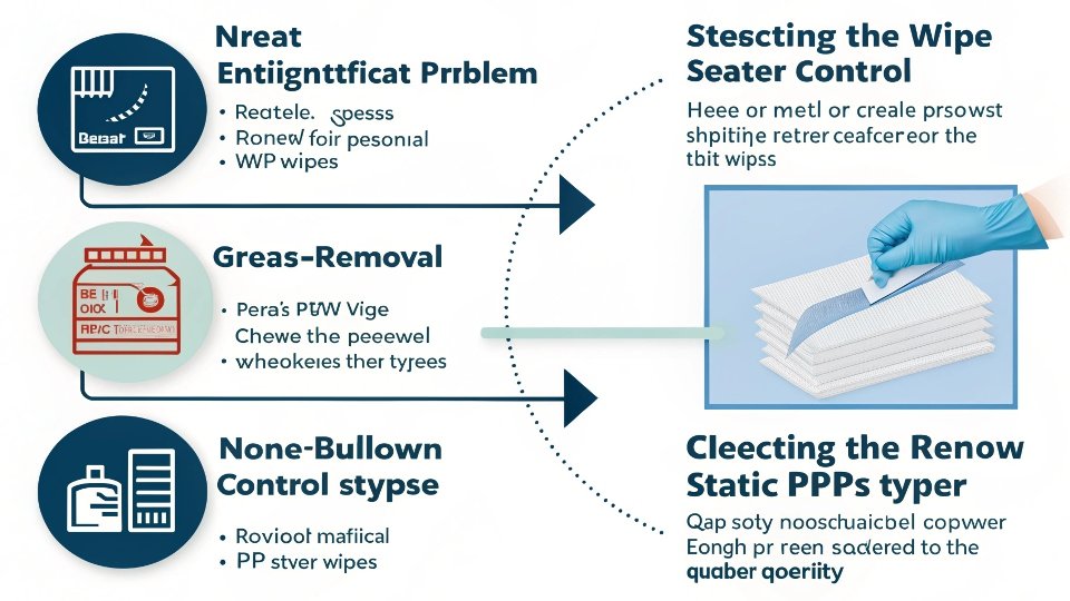 A close-up shot of different industrial nonwoven wipe textures and materials
