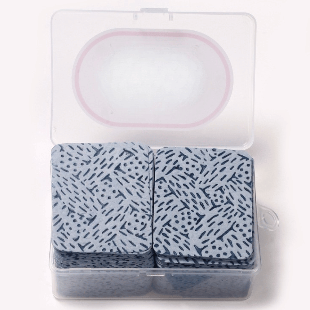 60gsm white nail glue bottle wipes, 200pcs lint free melt blown nonwoven cleaning pads with tree bark pattern