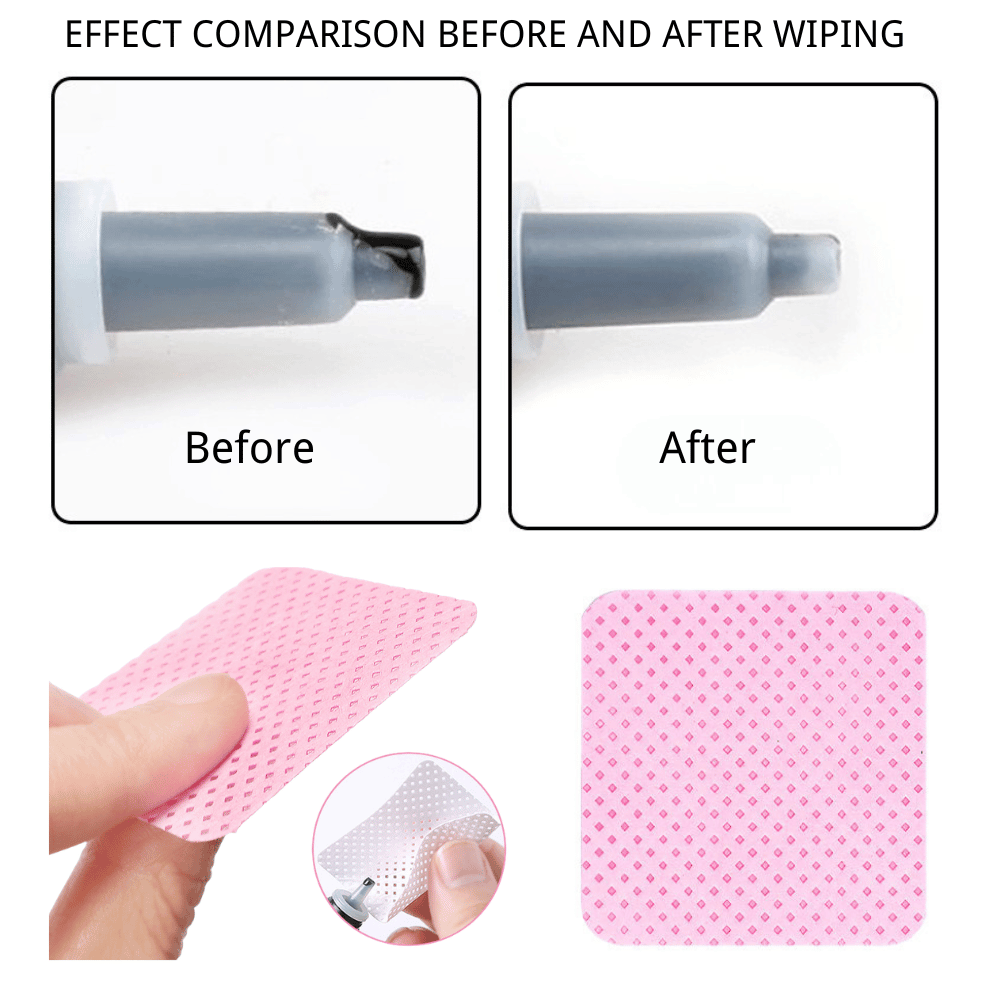plastic square box packaged square nail glue bottle opening cleaning wipes – grid pattern, 91g white melt blown nonwoven fabric