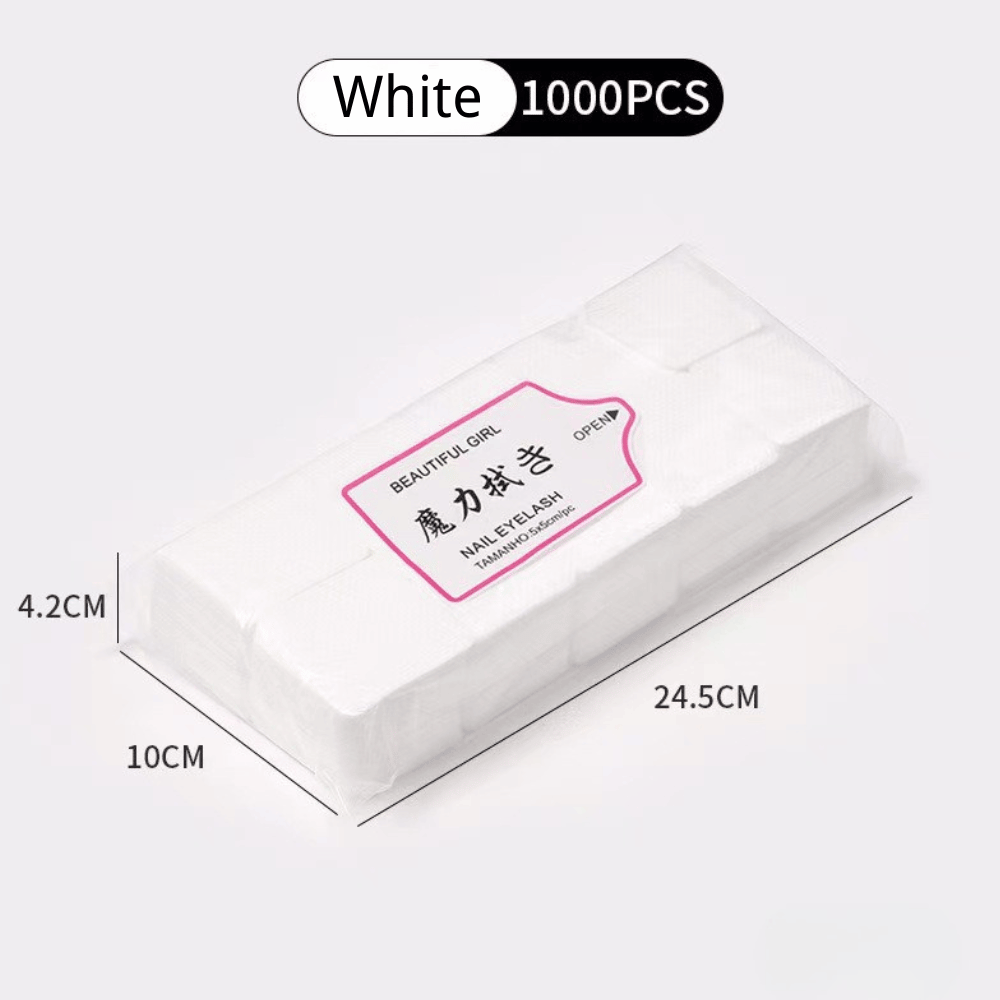 bag packaged nail glue bottle opening cleaning wipes – grid pattern, 91g white melt blown nonwoven