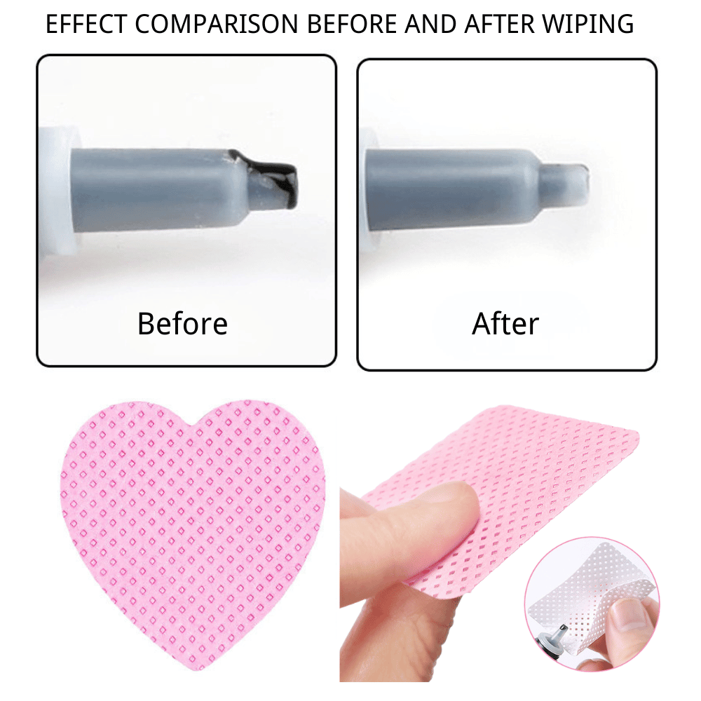 colorful grid heart shape wiping cloth for eyelash glue 90 gsm meltblown nonwoven grid pattern