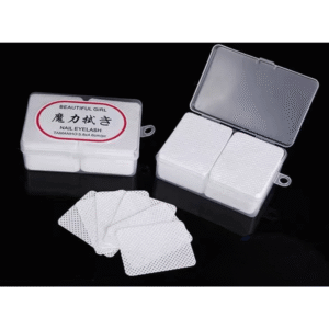 plastic box packaged nail glue bottle opening cleaning wipes – grid pattern, 91g white melt blown nonwoven fabric