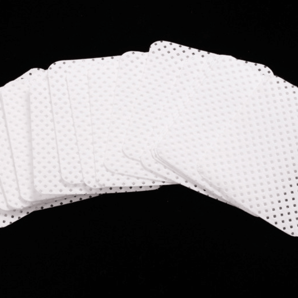 plastic box packaged nail glue bottle opening cleaning wipes – grid pattern, 91g white melt blown nonwoven fabric