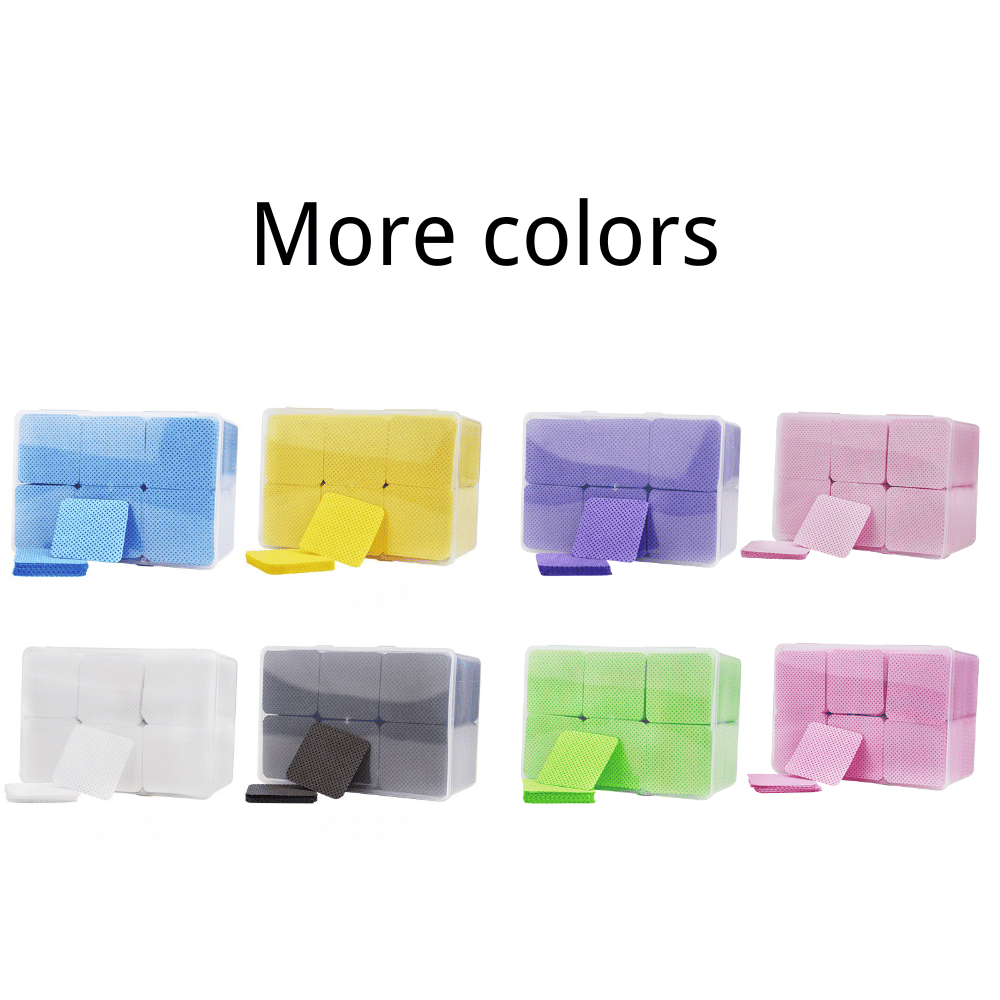 1080 pcs square cleaning wipes for nail glue bottle openings – grid pattern, 92g white melt blown nonwoven, plastic box packaged