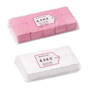 bag packaged nail glue bottle opening cleaning wipes – grid pattern, 91g white melt blown nonwoven