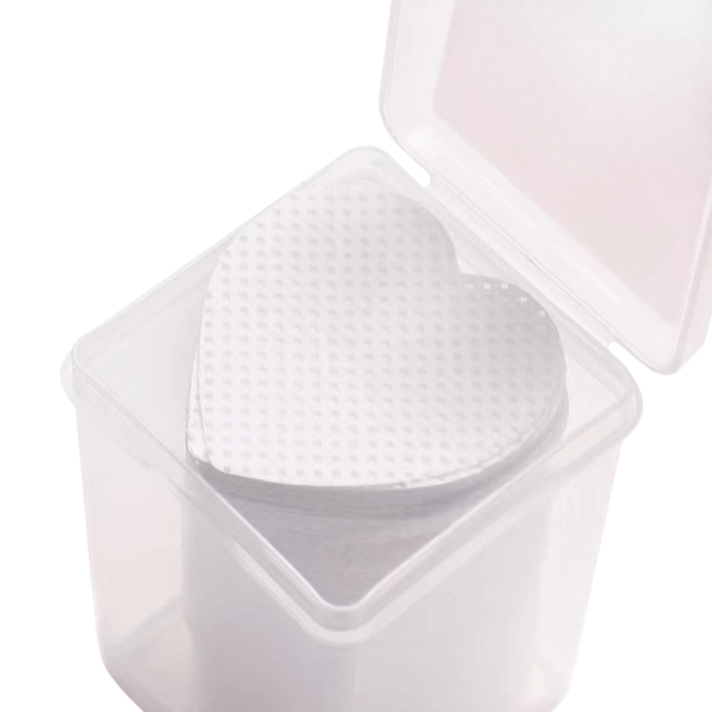 Colorful Grid Heart Shape Wiping Cloth for Eyelash Glue 90 gsm Meltblown Nonwoven Grid Pattern White