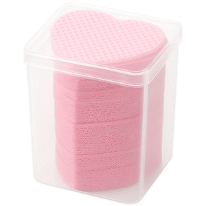 Colorful Grid Heart Shape Wiping Cloth for Eyelash Glue 90 gsm Meltblown Nonwoven Grid Pattern Pink