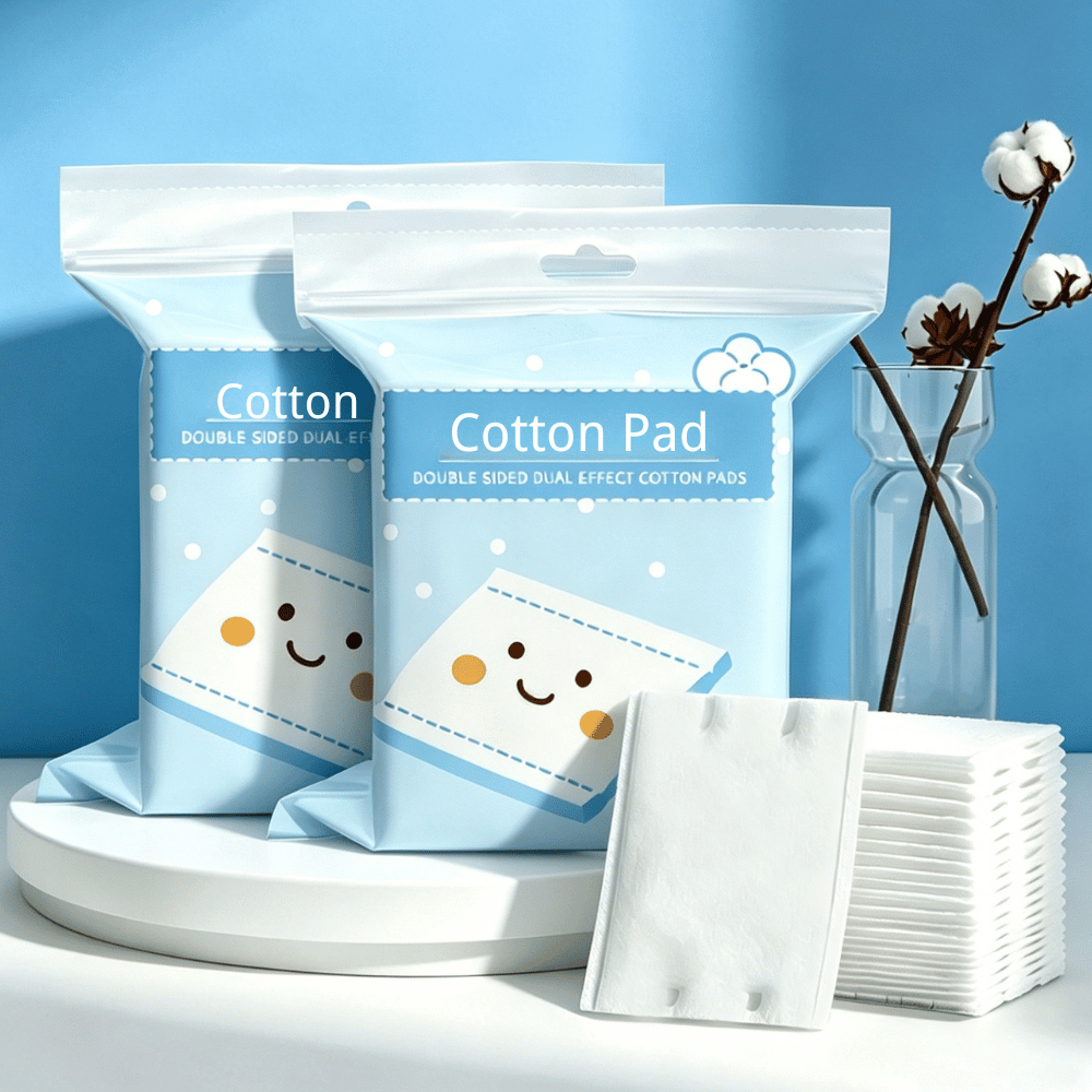150g thick lint free viscose composite cotton makeup remover pads – professional salon use, bag & box packaging