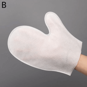 high quality thick five finger disposable cleaning mitts 80gsm 100% viscose pearl pattern